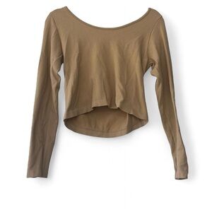 Tan Long Sleeve Women's Top